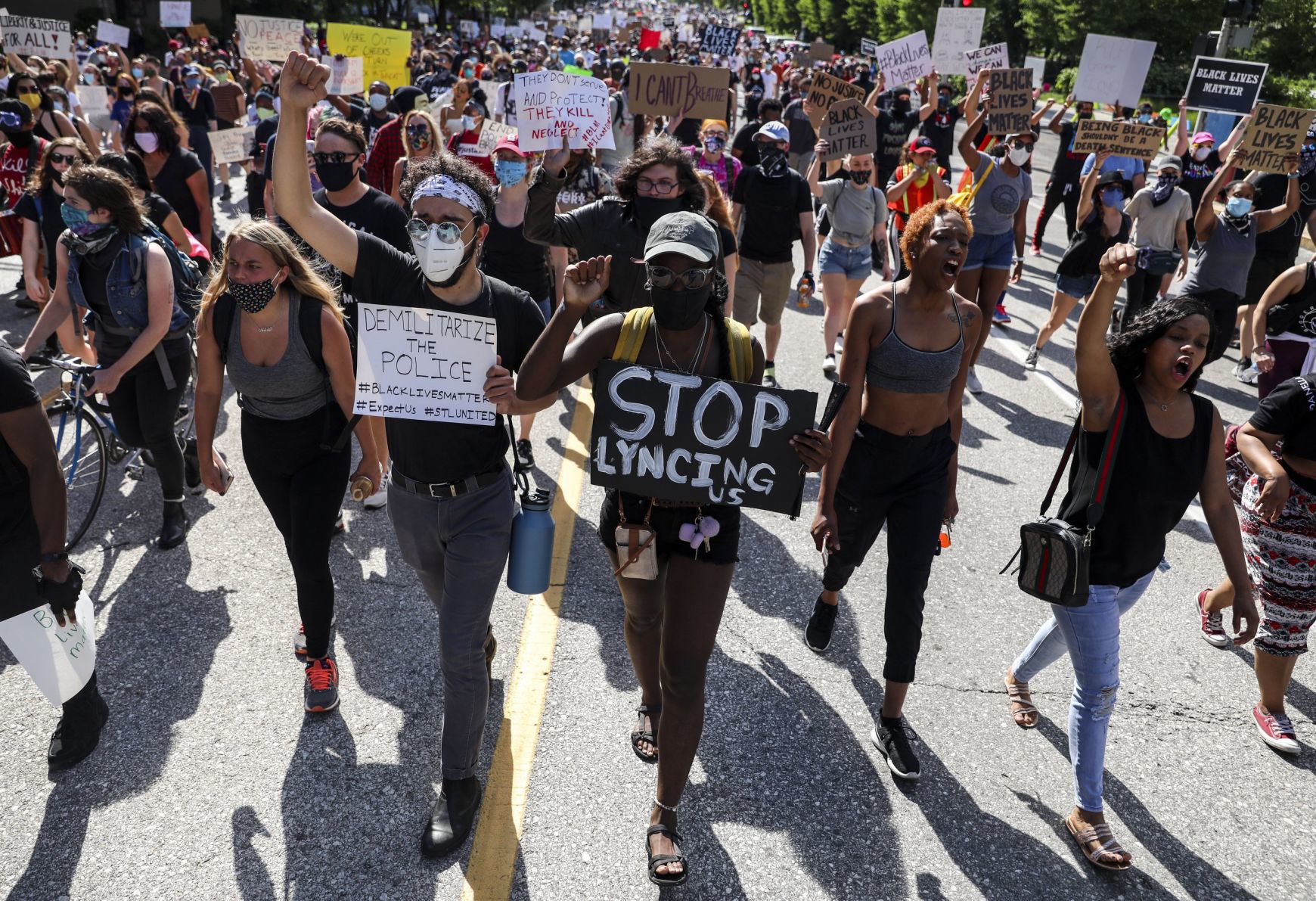 Marchers wind through Downtown St. Louis